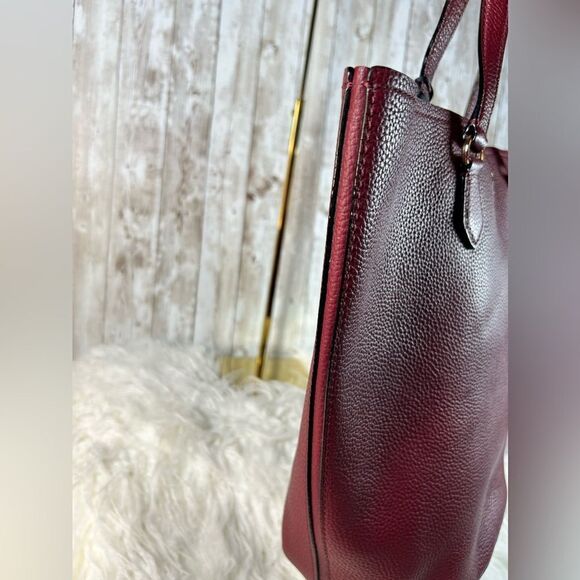 Kate Spade Jackson Street Kristine Ladies Medium Fig Jam Leather Tote Bag NWT - Picture 5 of 9